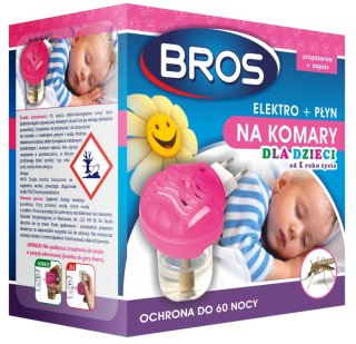 Bros Sp z o.o. Bros Elektro + Płyn Na Komary Dla Dzieci Od 1 Roku Życia 40ml