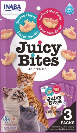 INABA INABA Ciao Juicy Bites Krewetki I Owoce Morza 3x11,3g