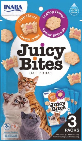 INABA INABA Ciao Juicy Bites Przegrzebek I Krab 3x11,3g