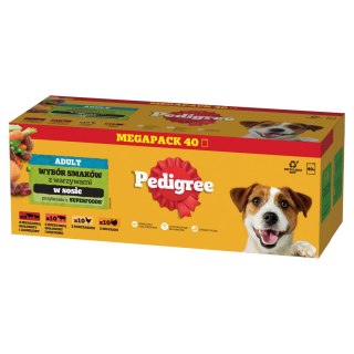 Pedigree Pedigree Mokra Karma Dla Dorosłych Psów Saszetka Mix Smaków (Z Kurczakiem I Warzywami, Z Wołowiną I Warzywami, Z Indykiem I Marc