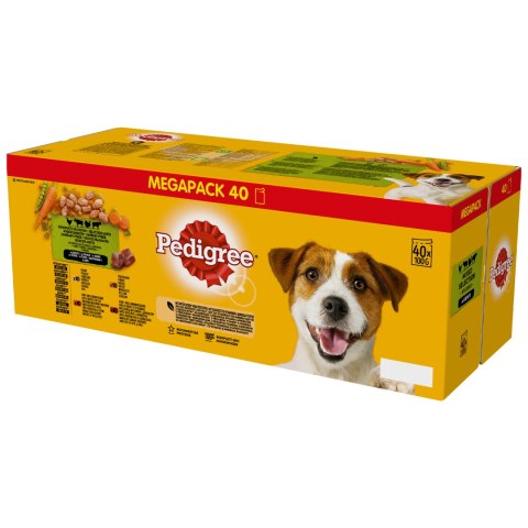 Pedigree Pedigree Mokra Karma Dla Dorosłych Psów Saszetka Mix Smaków (Z Kurczakiem I Warzywami, Z Wołowiną I Warzywami, Z Indykiem I Marc