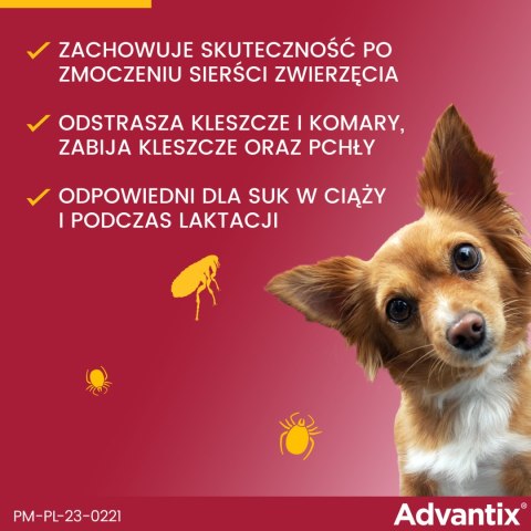 Bayer Bayer Advantix Krople Na Kleszcze I Pchły 4x0,4ml