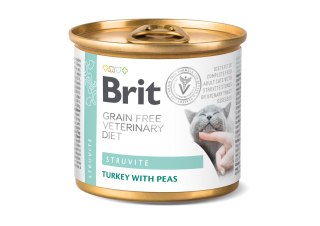 Brit veterinary Brit Grain Free Veterinary Diet Cat Struvite Indyk Z Groszkiem 200g