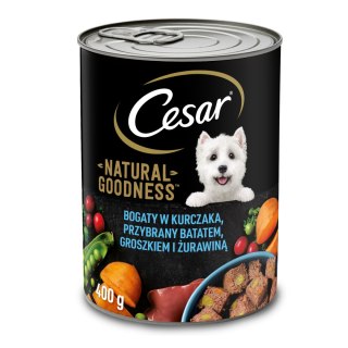 Cesar Cesar Natural Goodness Bogata W Kurczaka, Przybrana Batatem, Groszkiem I Żurawiną 400g