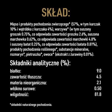 Cesar Cesar Natural Goodness Bogata W Kurczaka, Przybrana Batatem, Groszkiem I Żurawiną 400g