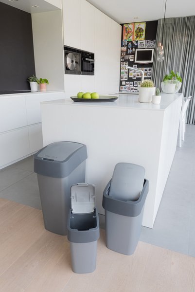 Curver Curver Flip Bin Kosz Na Śmieci Szaro-Grafitowy 10l