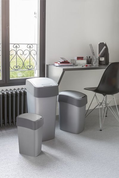 Curver Curver Flip Bin Kosz Na Śmieci Szaro-Grafitowy 10l