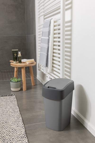 Curver Curver Flip Bin Kosz Na Śmieci Szaro-Grafitowy 10l