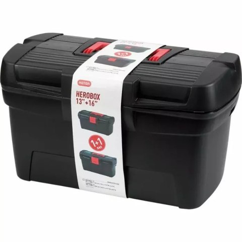 Curver Curver Herobox Basic Zestaw Skrzynki Narzędziowe Czerwono-Czarna 13"+16"