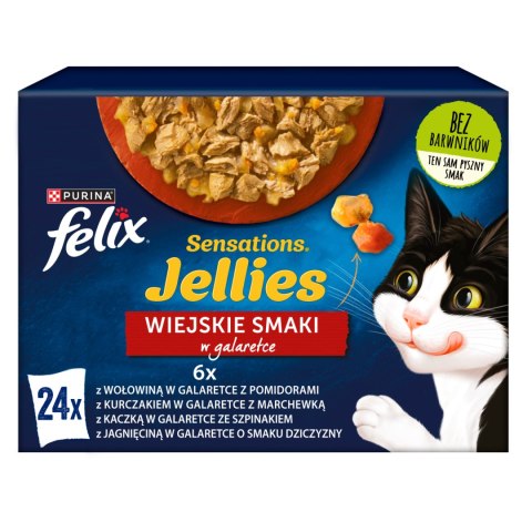 Felix Felix Sensations Jellies Wiejskie Smaki W Galaretce 24x85g