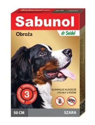 Laboratorium DermaPharm Laboratorium DermaPharm Sabunol Szara Obroża Przeciw Pchłom I Kleszczom Dla Psa 50cm