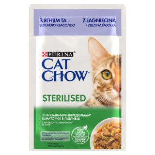 Purina Cat Chow Purina Cat Chow Sterilised Karma Z Jagnięciną I Zieloną Fasolką W Sosie 85g