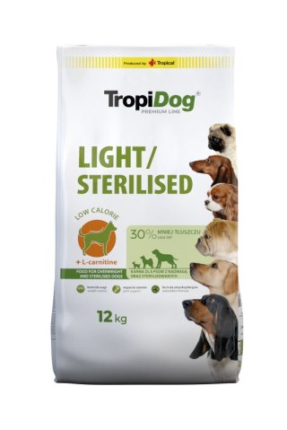 Tropidog Tropidog Premium Light Sterilised Kurczak Z Ryżem 12kg