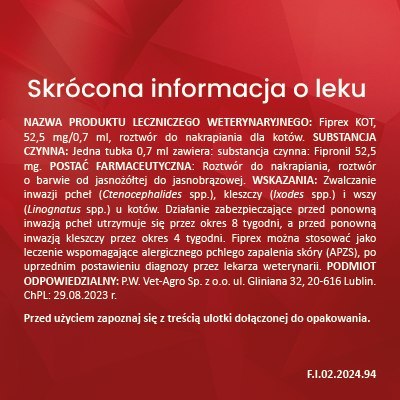 Vet-Agro Vet-Agro Fiprex Dla Kota 0,7ml