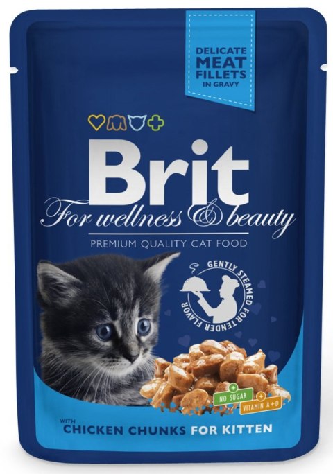 Brit Brit Premium Kitten Dla Kociąt Z Kurczakiem W Sosie 100g