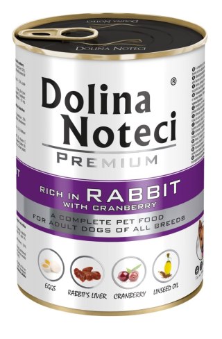 Dolina Noteci Premium Królik Z Żurawiną 400g