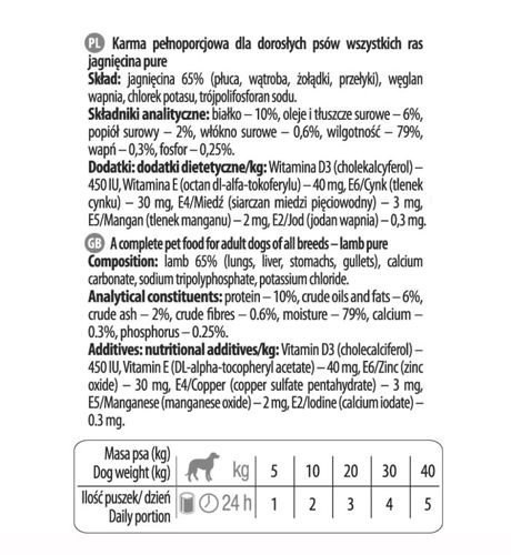 Dolina Noteci Dolina Noteci Premium Pure Jagnięcina 800g