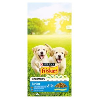 Friskies PURINA Friskies Junior Z Kurczakiem Mlekiem I Warzywami 15kg