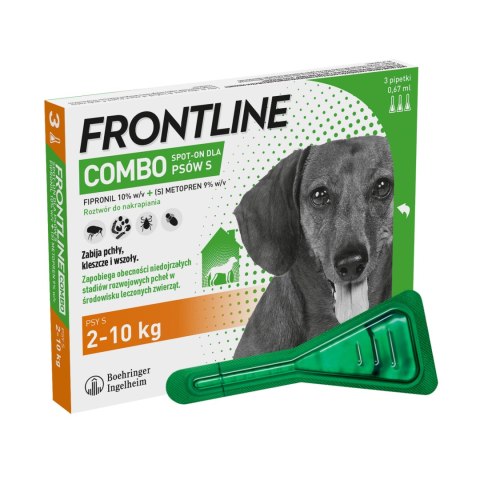 Frontline (Boehringer Ingelheim) FRONTLINE Combo Spot-On Dla Psów 3x0,67ml