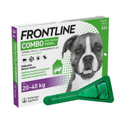Frontline (Boehringer Ingelheim) FRONTLINE Combo Spot-On Dla Psów 3x2,68ml