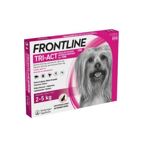 Frontline (Boehringer Ingelheim) FRONTLINE Tri-Act Dla Psów 3x0,5ml