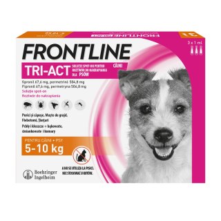 Frontline (Boehringer Ingelheim) FRONTLINE Tri-Act Dla Psów 3x1ml