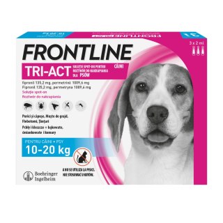 Frontline (Boehringer Ingelheim) FRONTLINE Tri-Act Dla Psów 3x2ml