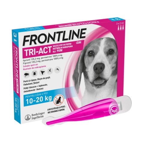 Frontline (Boehringer Ingelheim) FRONTLINE Tri-Act Dla Psów 3x2ml