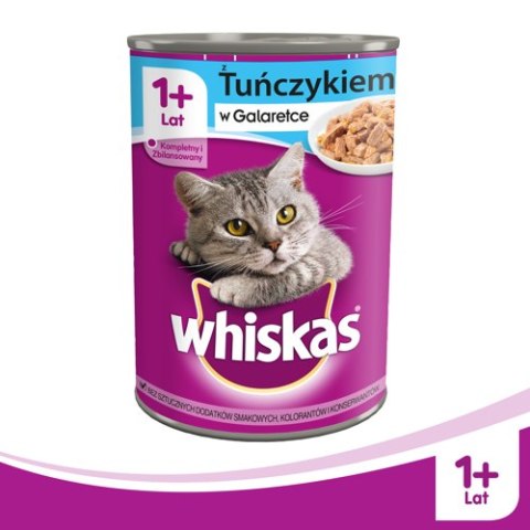 Whiskas WHISKAS Mokra Karma Dla Kota 1+ Z Tuńczykiem W Galaretce 400g