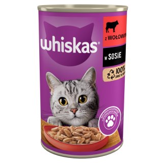 Whiskas WHISKAS Mokra Karma Dla Kota 1+ Z Wołowiną W Sosie 400g