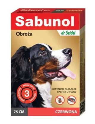 Laboratorium DermaPharm Laboratorium DermaPharm Sabunol Czerwona Obroża Przeciw Pchłom I Kleszczom Dla Psa 75cm