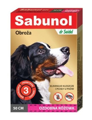 Laboratorium DermaPharm Laboratorium DermaPharm Sabunol Różowa Obroża Przeciw Pchłom I Kleszczom Dla Psa 50cm