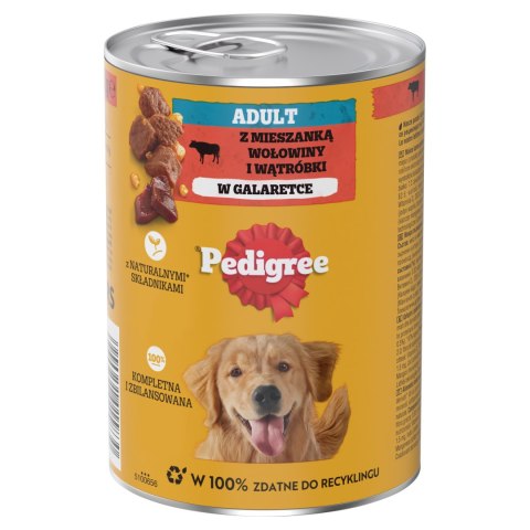 Pedigree Pedigree Mokra Karma Dla Dorosłych Psów Z Wołowiną W Galarecie Puszka 400g