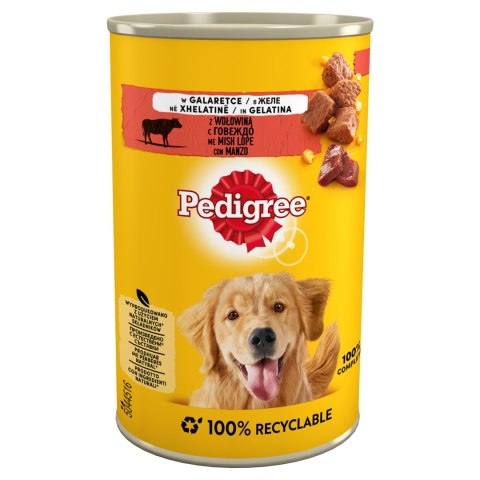 Pedigree Pedigree Mokra Karma Dla Dorosłych Psów Z Wołowiną W Galarecie Puszka 400g