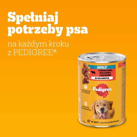 Pedigree Pedigree Mokra Karma Dla Dorosłych Psów Z Wołowiną W Galarecie Puszka 400g