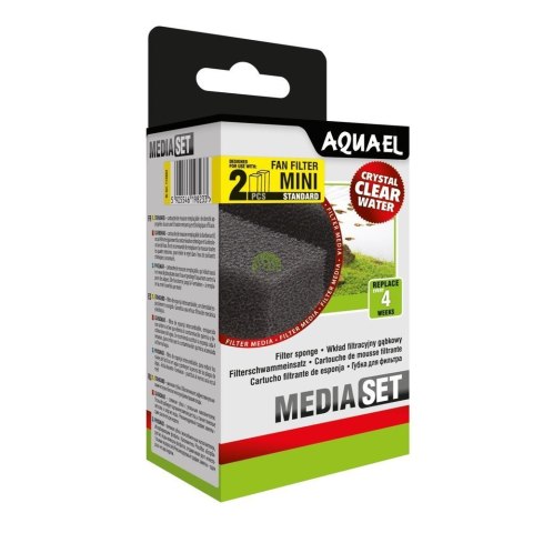 AQUA EL AQUAEL Wkład Filtracyjny Gąbkowy Fan Mini Plus MediaSet 2szt