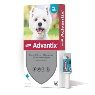 Bayer Bayer Advantix Krople Na Kleszcze I Pchły 4x1ml