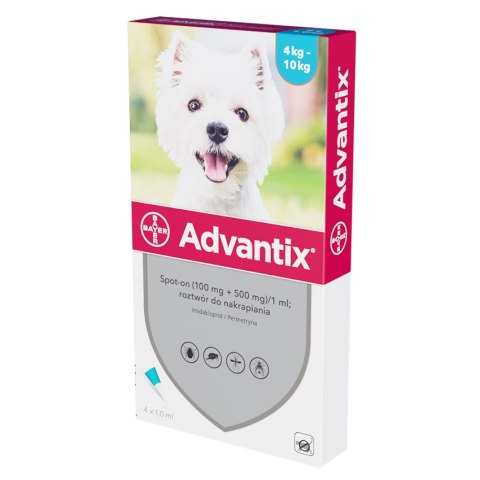 Bayer Bayer Advantix Krople Na Kleszcze I Pchły 4x1ml