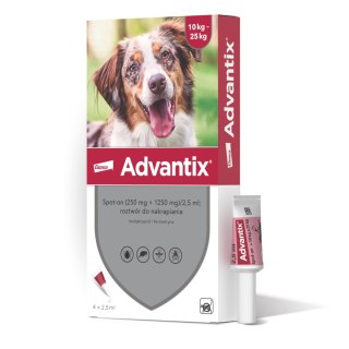 Bayer Bayer Advantix Krople Na Kleszcze I Pchły 4x2,5ml
