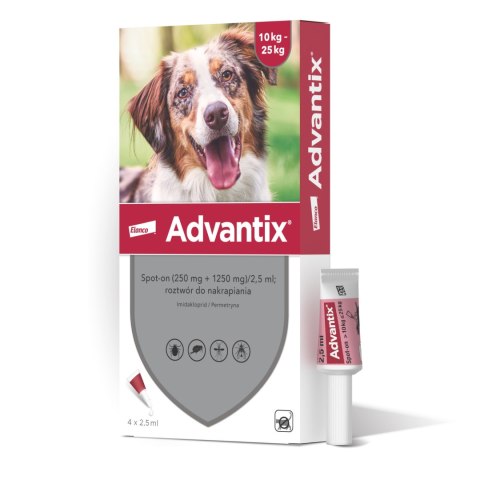 Bayer Bayer Advantix Krople Na Kleszcze I Pchły 4x2,5ml