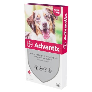 Bayer Bayer Advantix Krople Na Kleszcze I Pchły 4x2,5ml