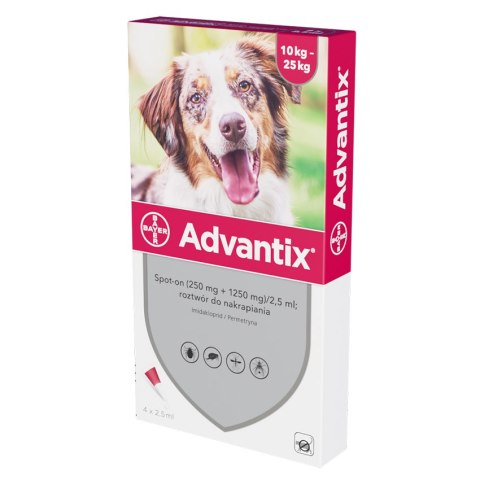 Bayer Bayer Advantix Krople Na Kleszcze I Pchły 4x2,5ml