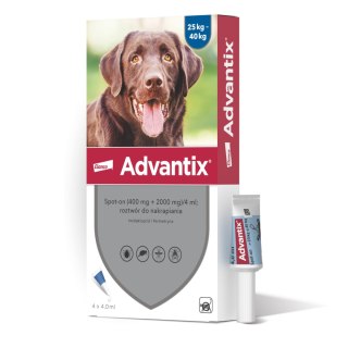 Bayer Bayer Advantix Krople Na Kleszcze I Pchły 4x4ml