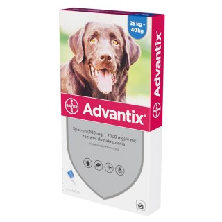 Bayer Bayer Advantix Krople Na Kleszcze I Pchły 4x4ml
