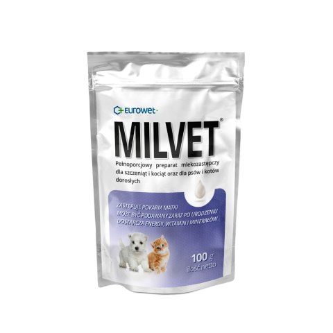 Eurowet Eurowet Milvet Mleko Zastępcze Dla Młodych Psów I Kotów 100 G