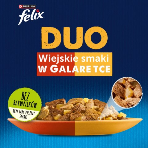 Felix Felix Duo Wiejskie Smaki W Galaretce Z Mięsem 12x85g