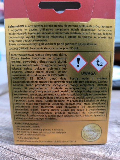 Laboratorium DermaPharm Laboratorium DermaPharm Sabunol Czarna Obroża Przeciw Pchłom I Kleszczom Dla Psa 50cm