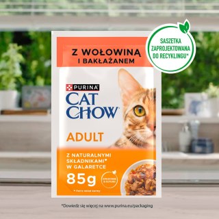 Purina Cat Chow Purina Cat Chow Adult Wołowina Z Bakłażanem 85g