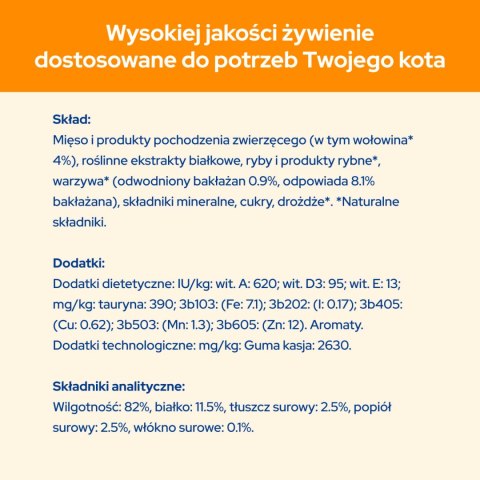 Purina Cat Chow Purina Cat Chow Adult Wołowina Z Bakłażanem 85g