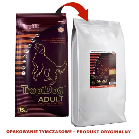 Tropidog Tropidog Super Premium Adult Medium & Large Breed Kurczak I Łosoś 15kg